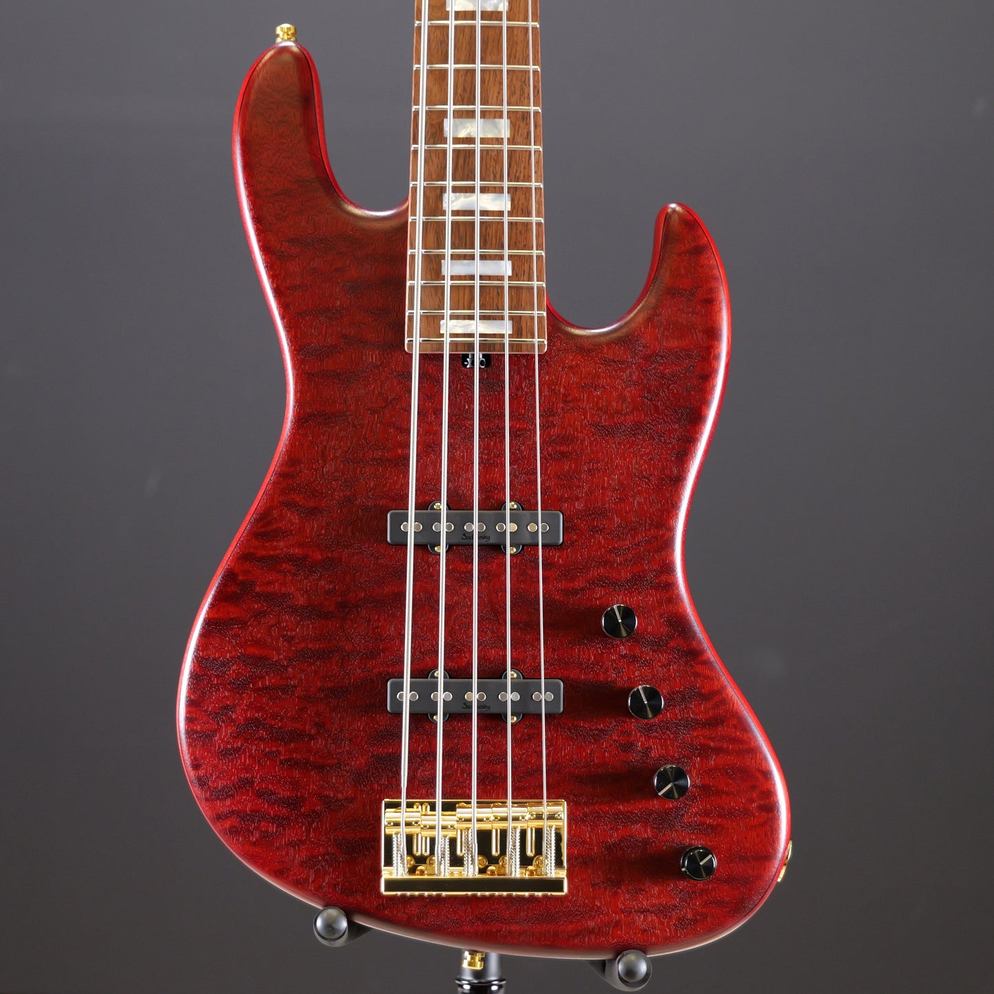 Sadowsky MetroLine 21-Fret Standard J/J Bass Limited Edition 2023 5-String Majestic Red Transparent Satin