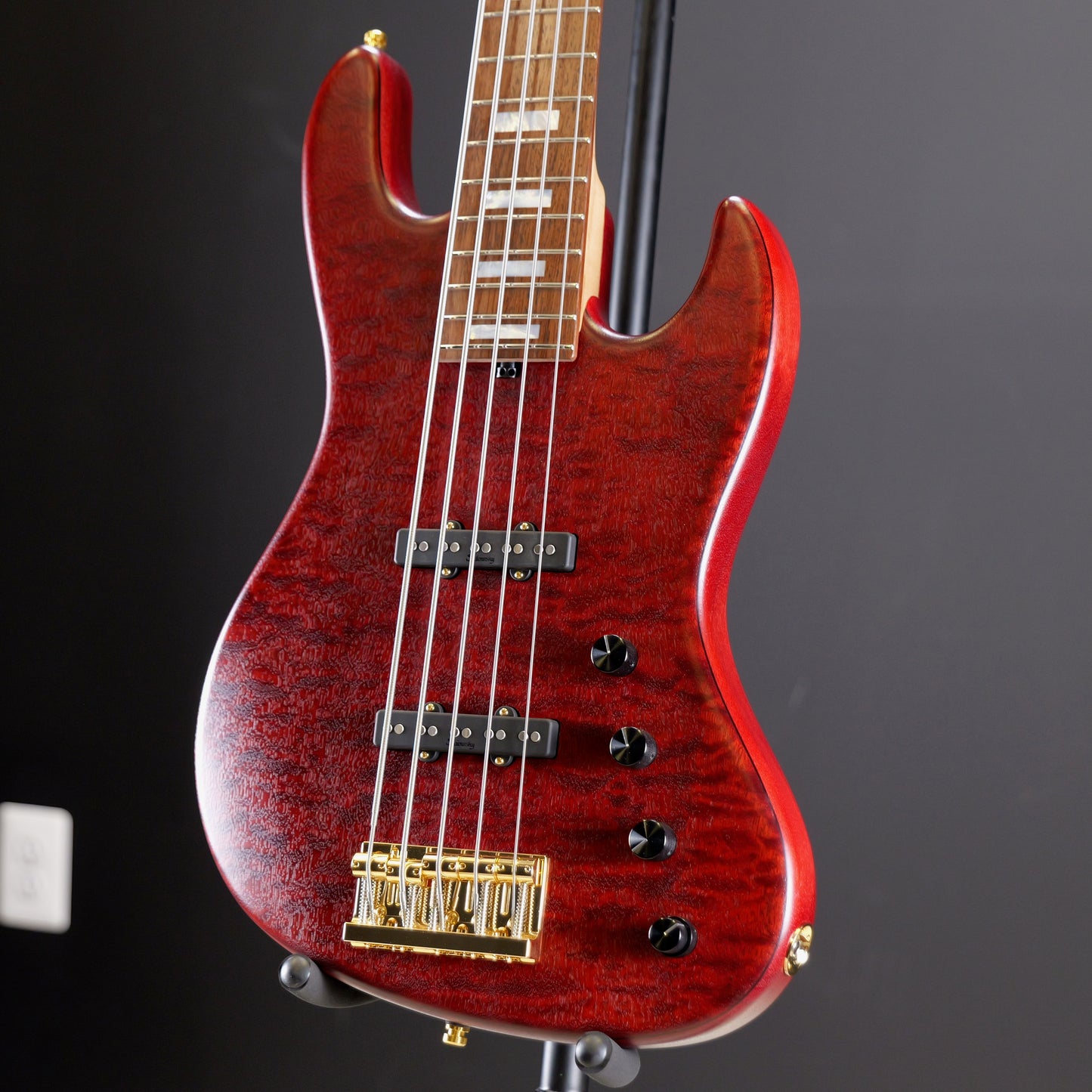 Sadowsky MetroLine 21-Fret Standard J/J Bass Limited Edition 2023 5-String Majestic Red Transparent Satin