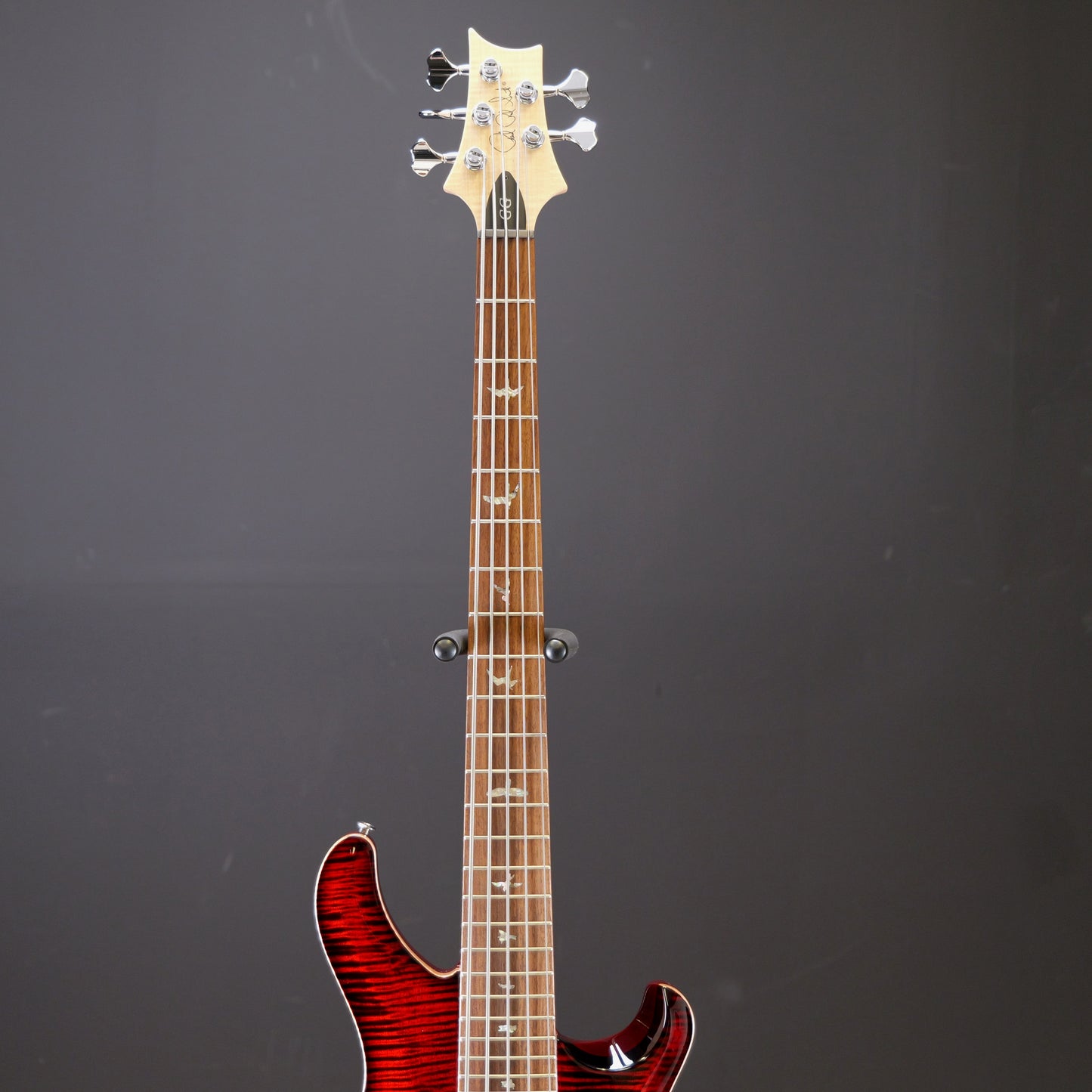 PRS Grainger 5 String Bass 10 Top Fire Red Burst