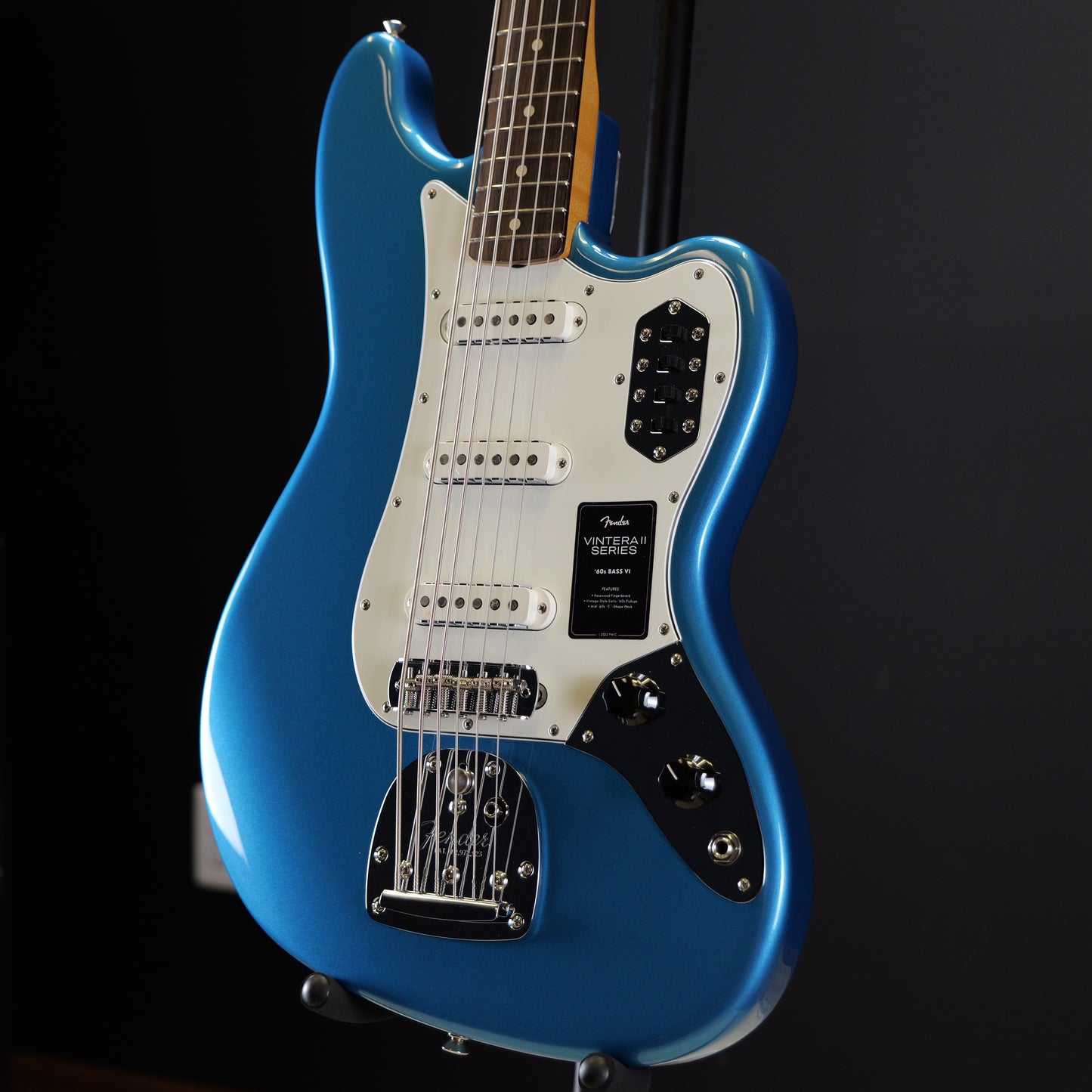 Fender Vintera II '60s Bass VI, Rosewood Fingerboard, Lake Placid Blue