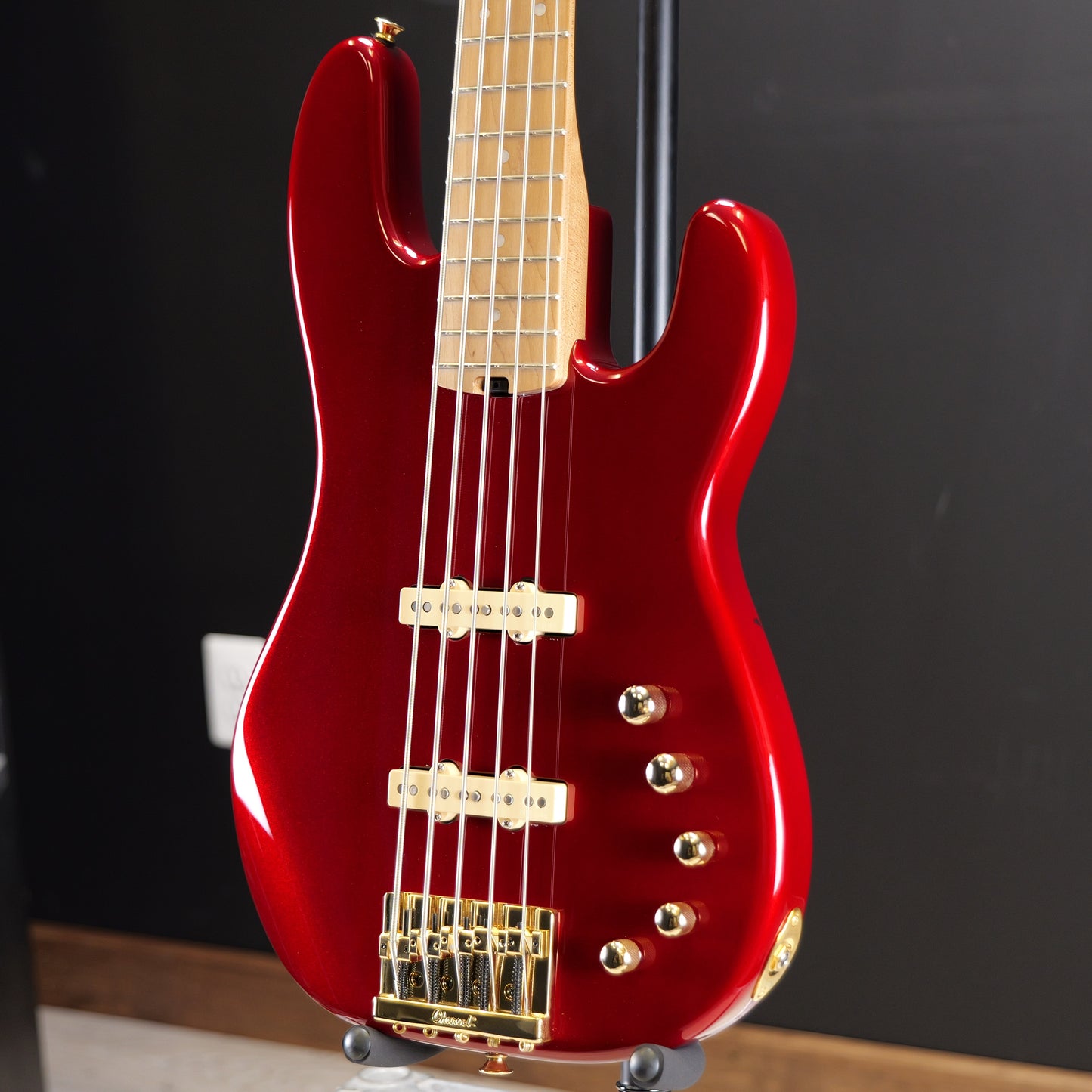 Charvel Pro-Mod San Dimas® Bass JJ V, Caramelized Maple Fingerboard, Candy Apple Red