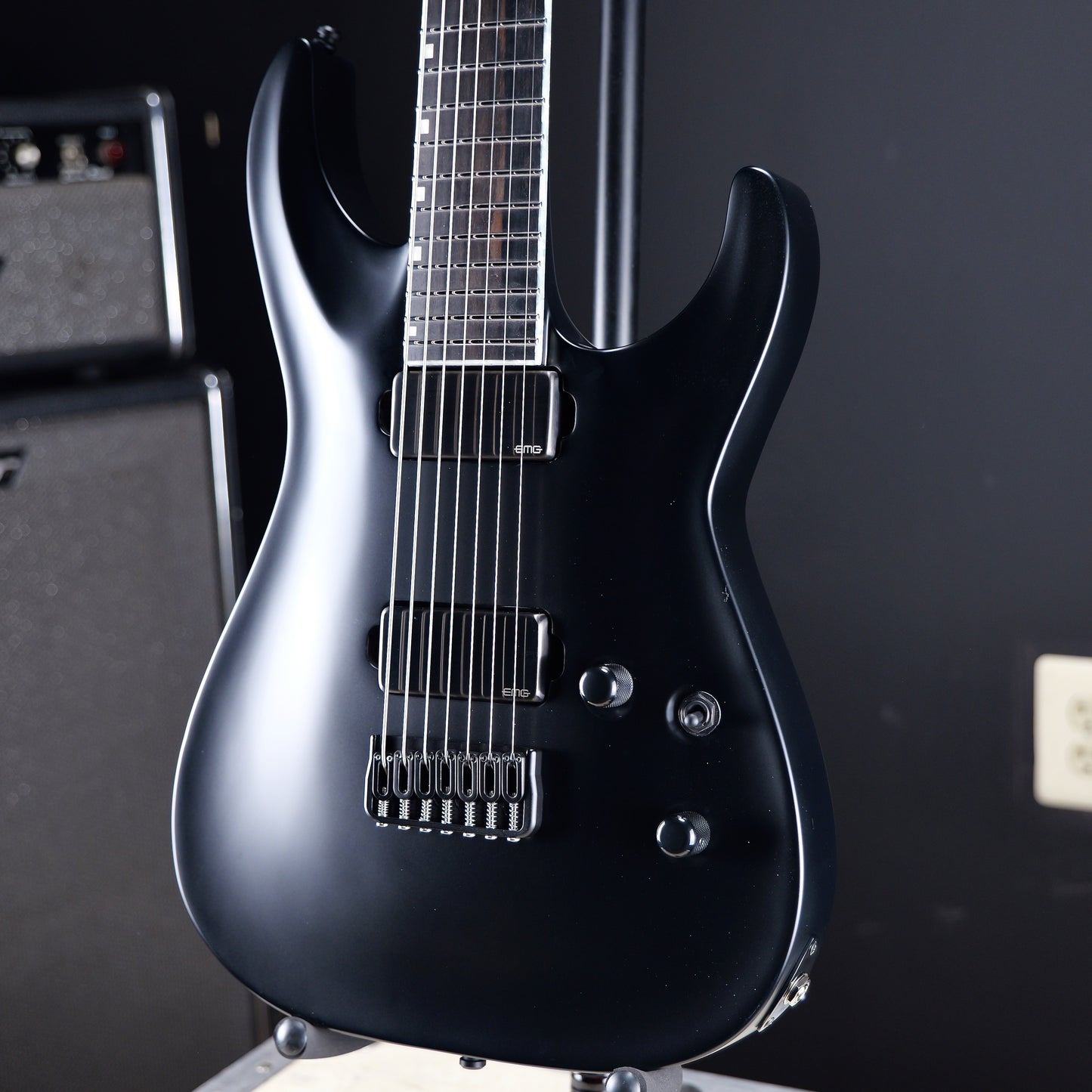 ESP E-II Horizon NT-7B Hipshot Black Satin