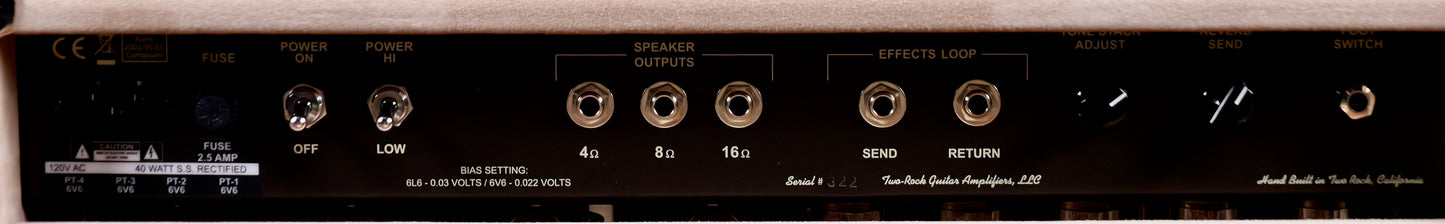 Two-Rock Vintage Deluxe 40 Watt Head Dogwood Suede