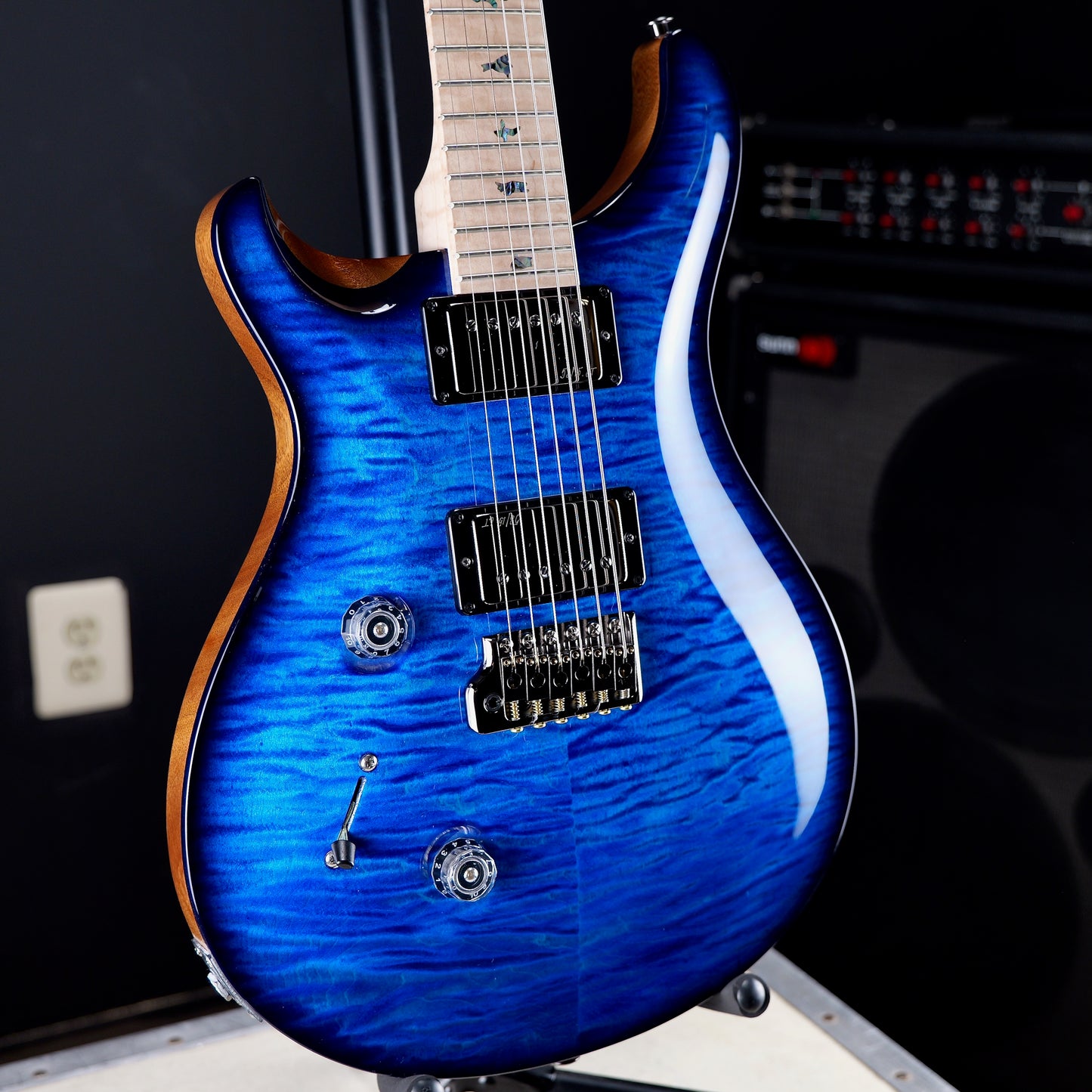 PRS Wood Library Lefty Custom 24 10 Top Aquamarine Wrap Around Smokeburst