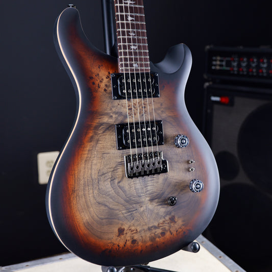 PRS SE "Exotic" Custom 24-08 Poplar Burl Limited Edition Charcoal Cherry Midnight Burst