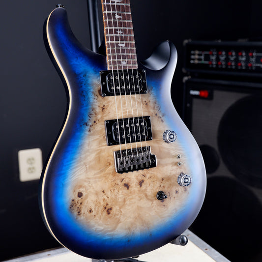 PRS SE "Exotic" Custom 24-08 Poplar Burl Limited Edition Lake Blue Midnight Burst