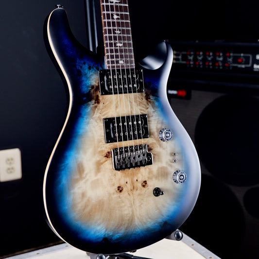 PRS SE "Exotic" Custom 24-08 Poplar Burl Limited Edition Lake Blue Midnight Burst