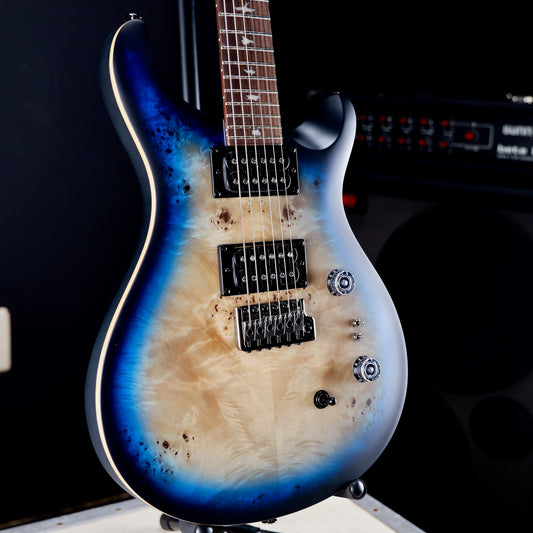 PRS SE "Exotic" Custom 24-08 Poplar Burl Limited Edition Lake Blue Midnight Burst