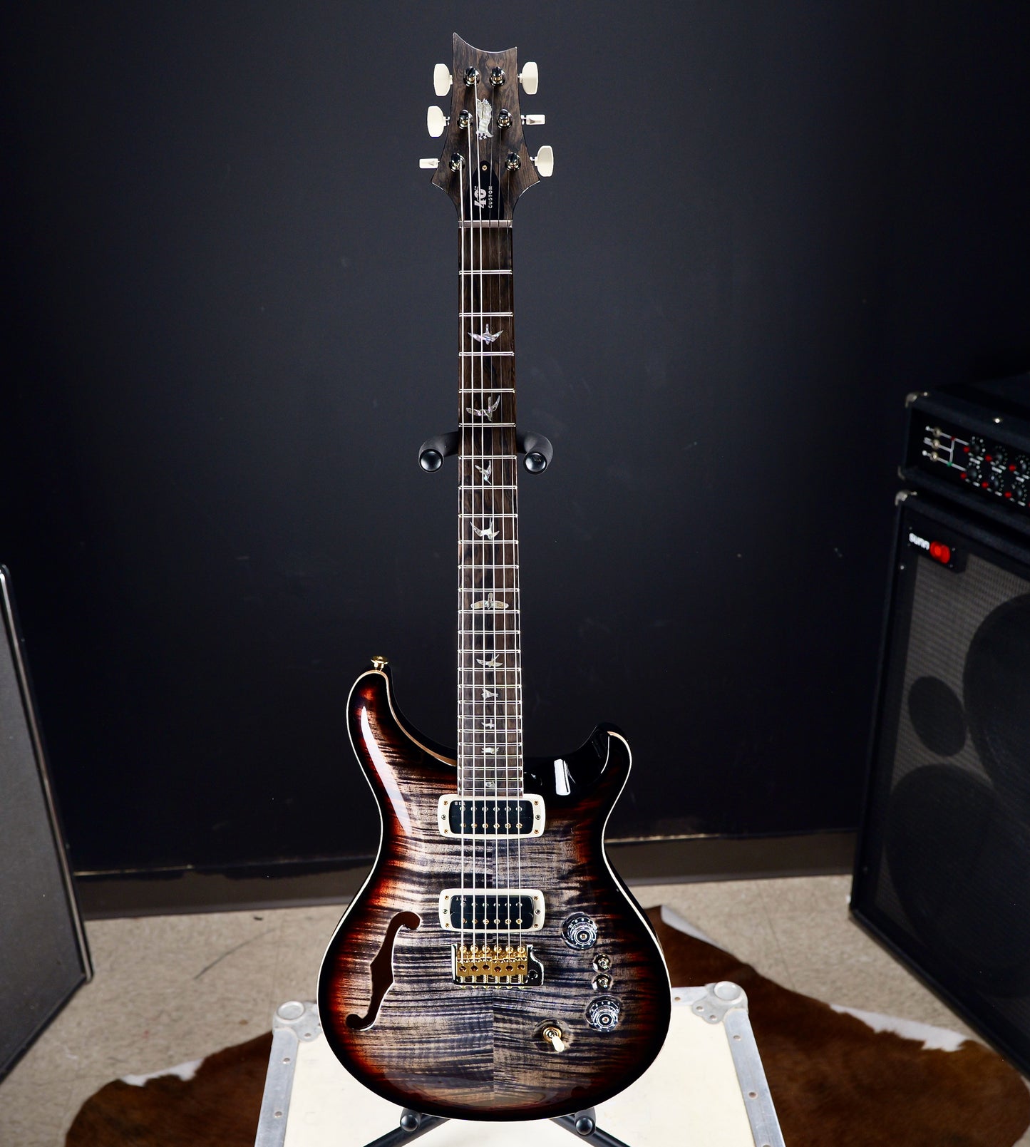 PRS 40th Anniversary Custom 24-08 Semi-Hollow Limited Edition Charcoal Cherry Burst 10 Top