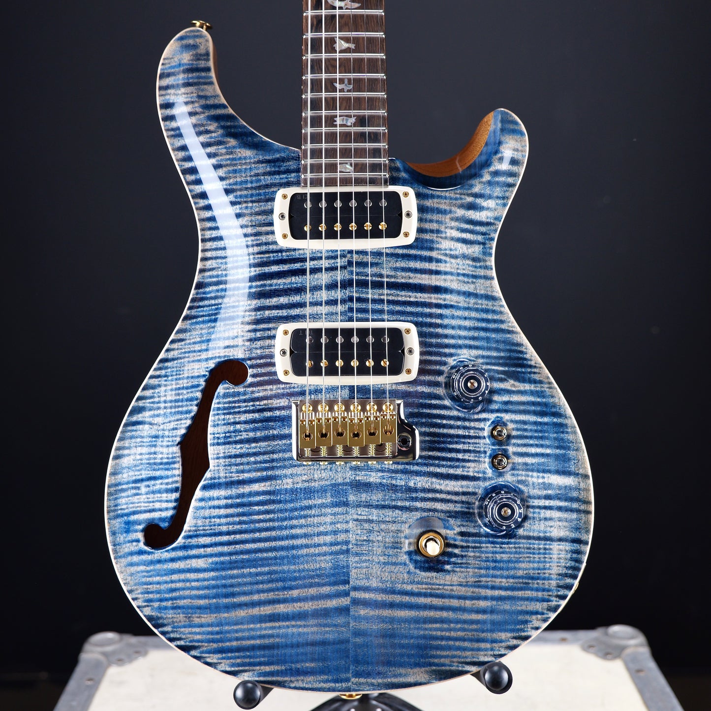 PRS 40th Anniversary Custom 24-08 Semi-Hollow Limited Edition 10 Top Faded Whale Blue