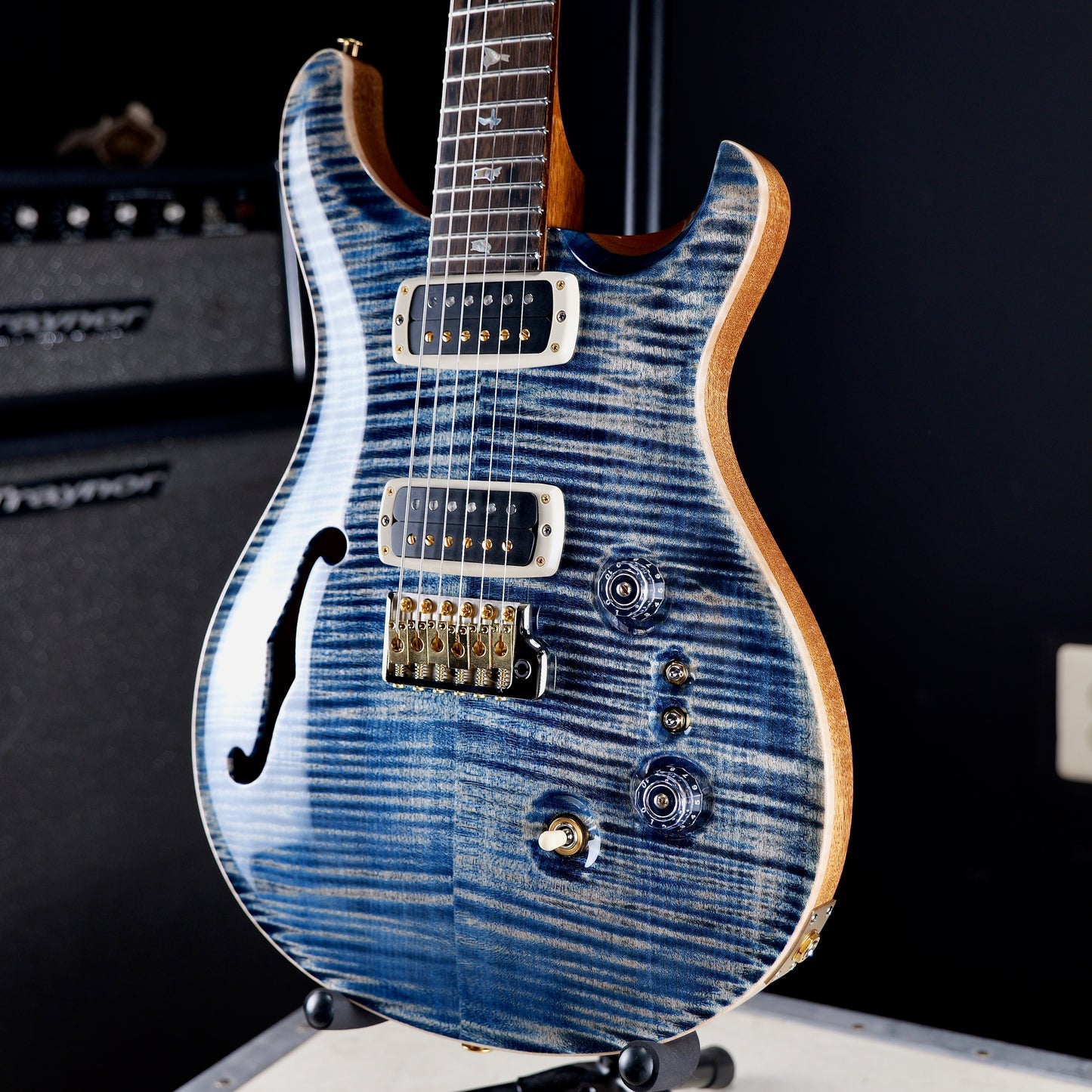 PRS 40th Anniversary Custom 24-08 Semi-Hollow Limited Edition 10 Top Faded Whale Blue