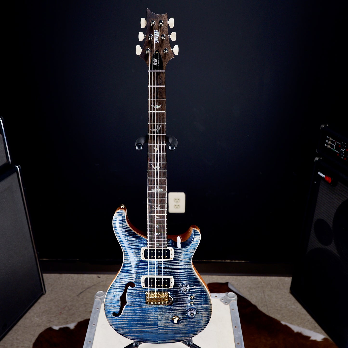 PRS 40th Anniversary Custom 24-08 Semi-Hollow Limited Edition 10 Top Faded Whale Blue