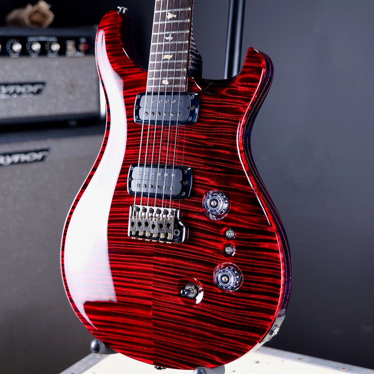 PRS Private Stock Custom 24/08 Blood Red / Black Wash w Matching Grainfill