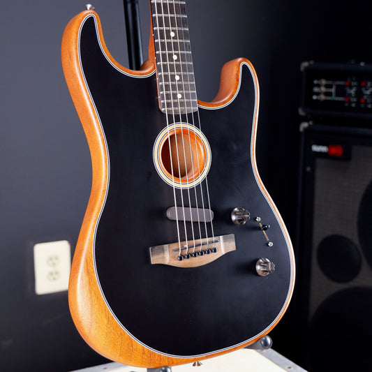 Fender American Acoustasonic Strat Ebony Fingerboard Black