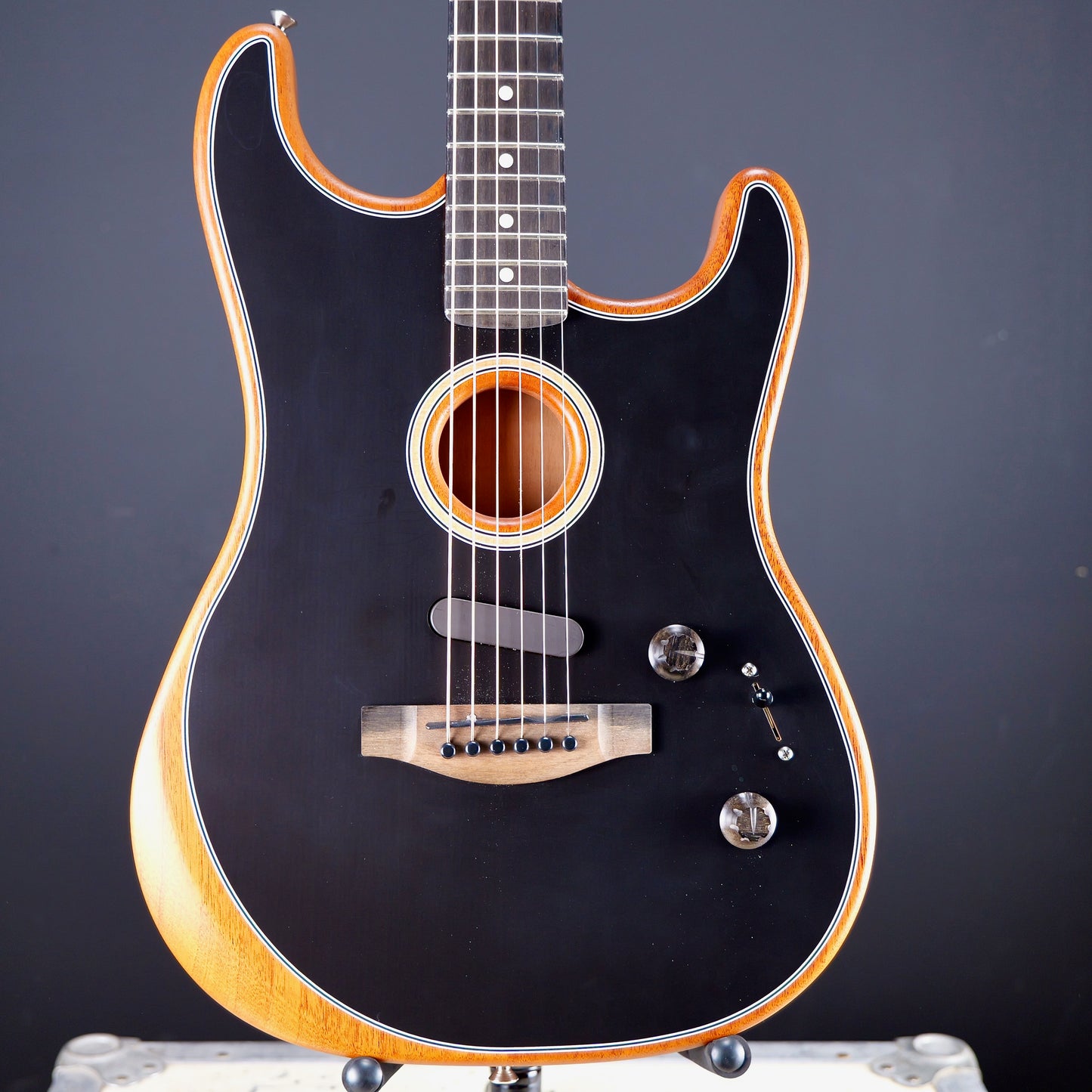 Fender American Acoustasonic Strat Ebony Fingerboard Black