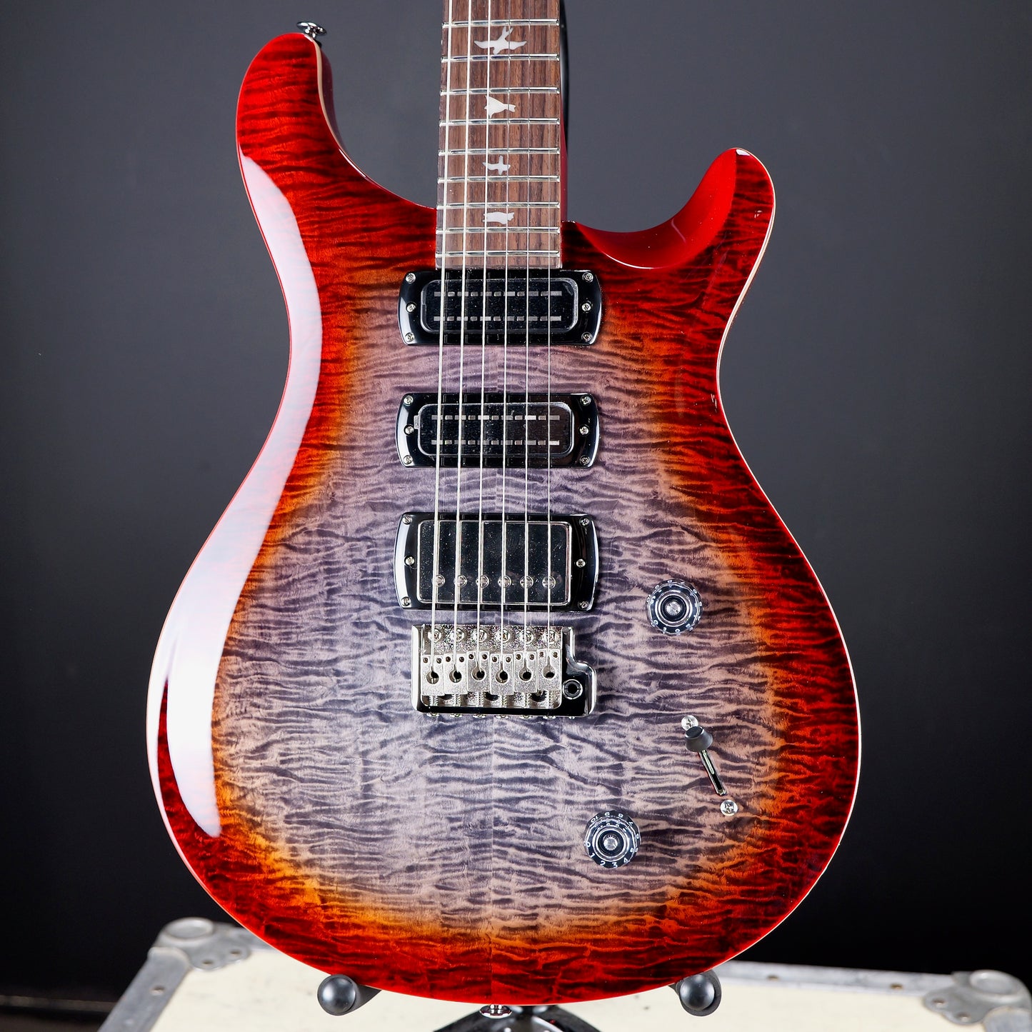 PRS SE Studio Charcoal Cherry Burst