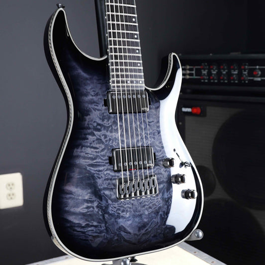 Schecter Hellraiser Hybrid C-7 Trans Black Burst