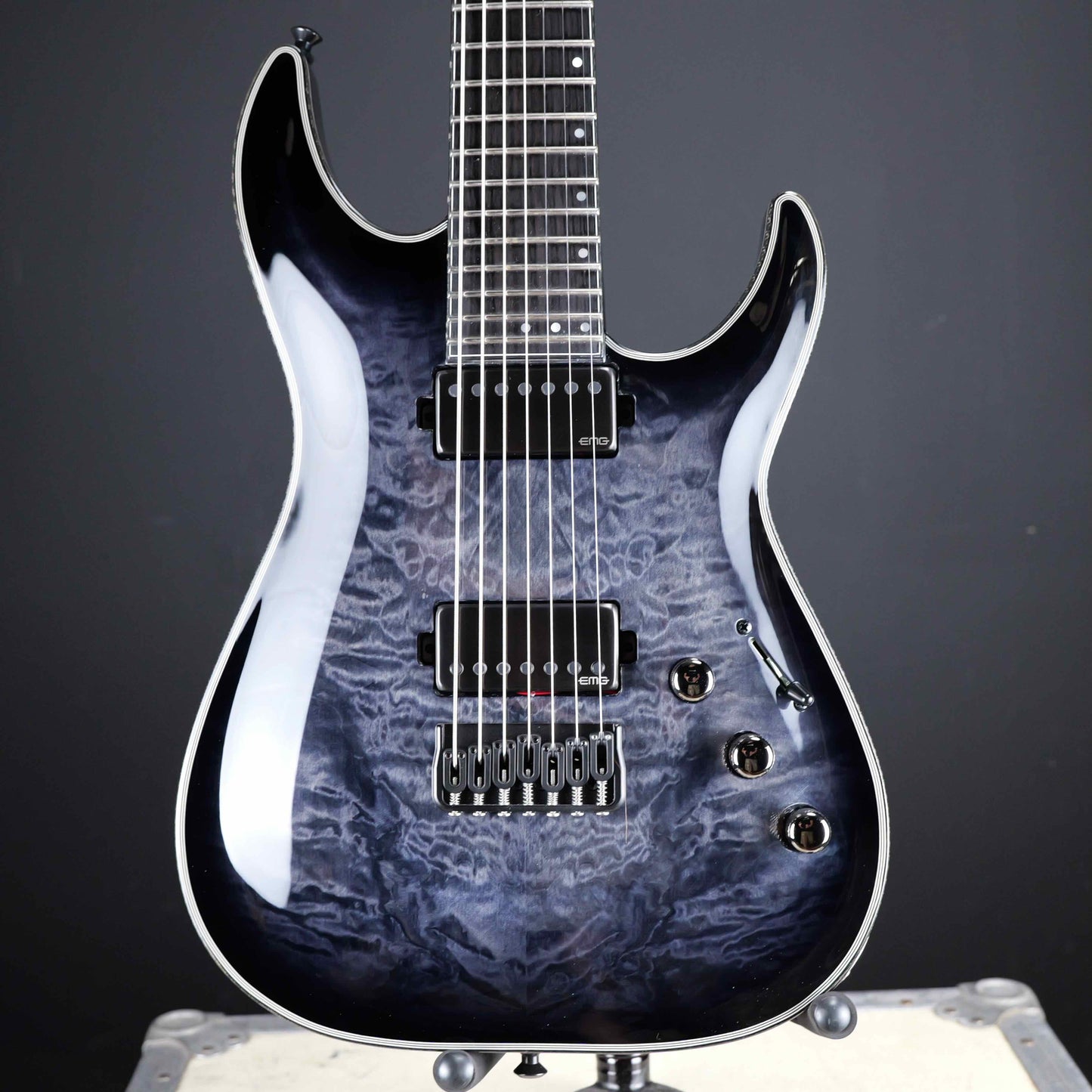 Schecter Hellraiser Hybrid C-7 Trans Black Burst