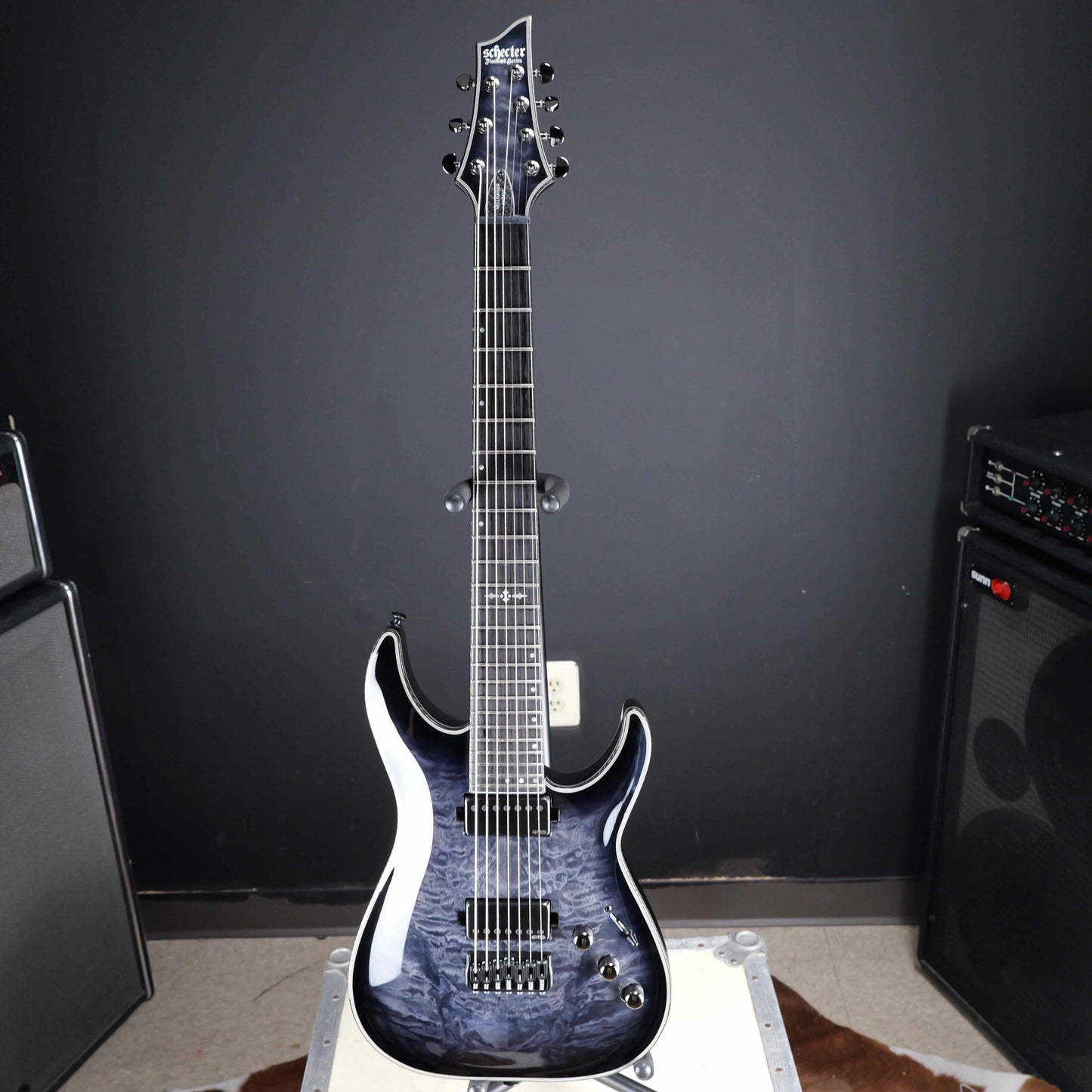 Schecter Hellraiser Hybrid C-7 Trans Black Burst