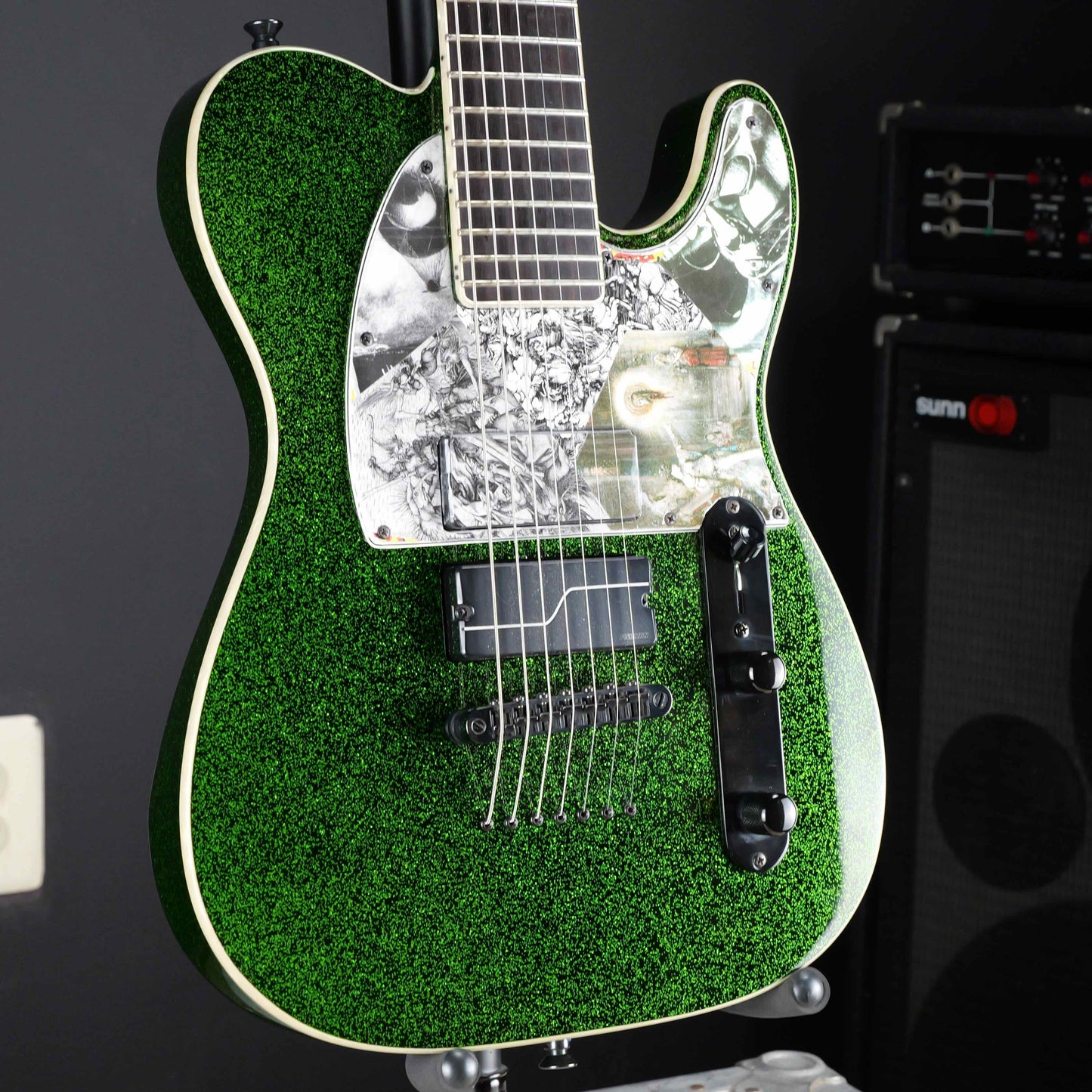 ESP LTD SCT-607B Stephen Carpenter Signature 7 String Green Sparkle