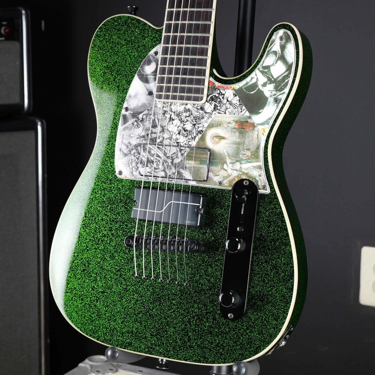 ESP LTD SCT-607B Stephen Carpenter Signature 7 String Green Sparkle