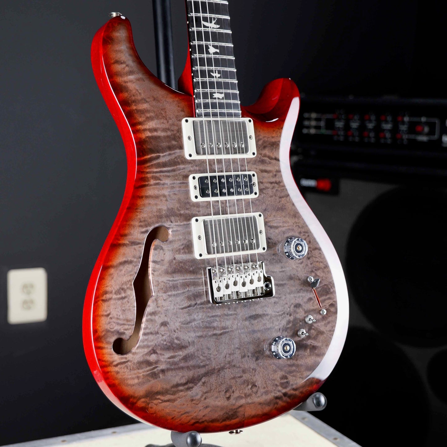 PRS S2 Special Semi-Hollow Limited Run Faded Gray Black Cherry Burst