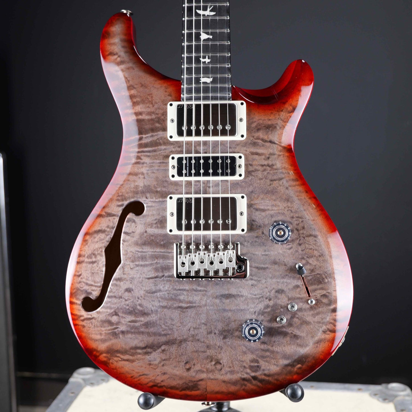 PRS S2 Special Semi-Hollow Limited Run Faded Gray Black Cherry Burst