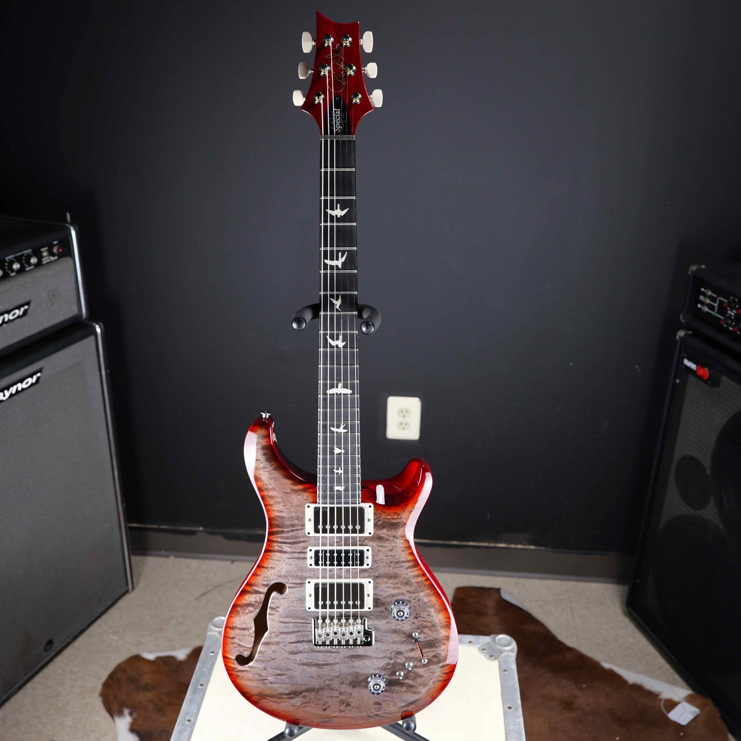 PRS S2 Special Semi-Hollow Limited Run Faded Gray Black Cherry Burst