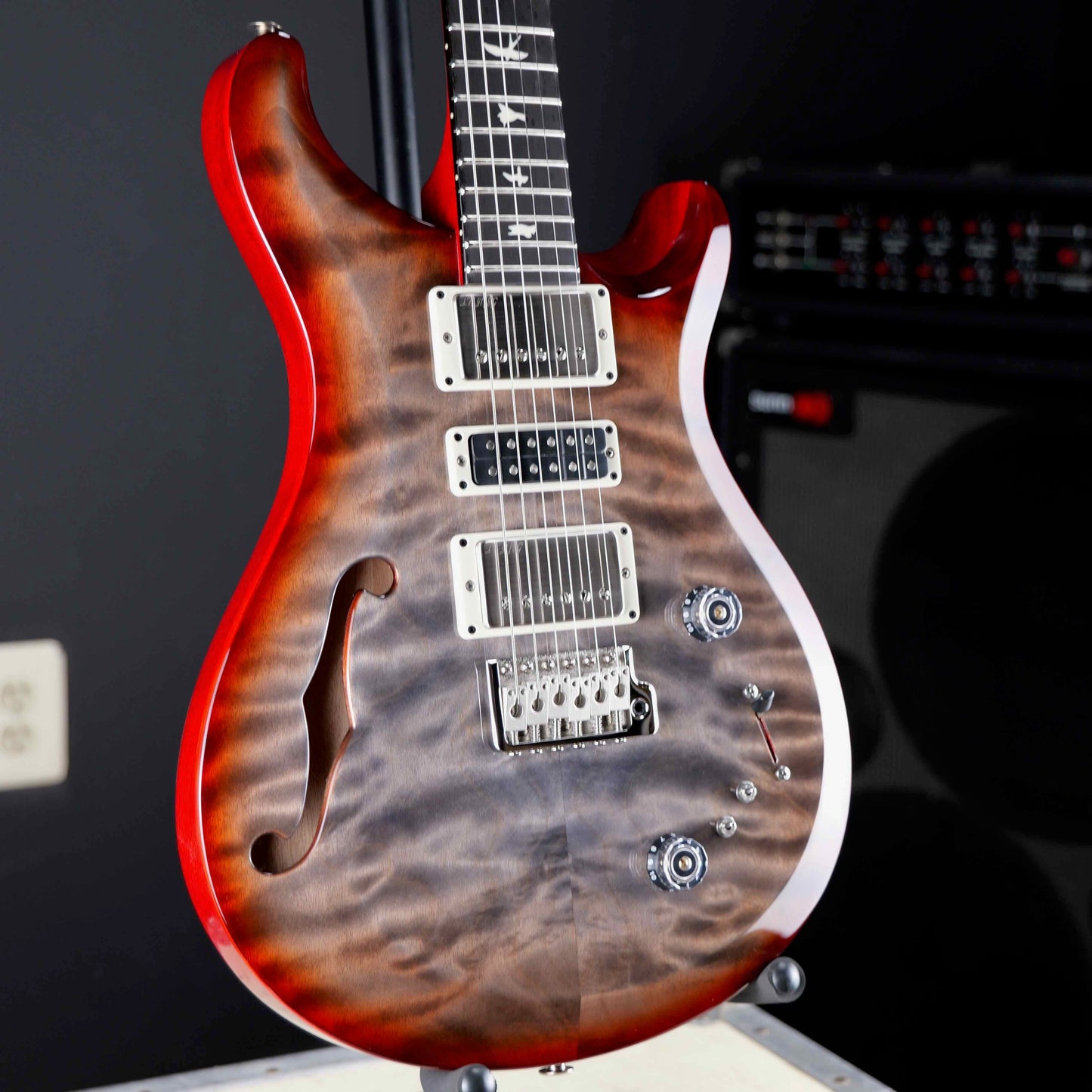 PRS S2 Special Semi-Hollow Limited Run Faded Gray Black Cherry Burst