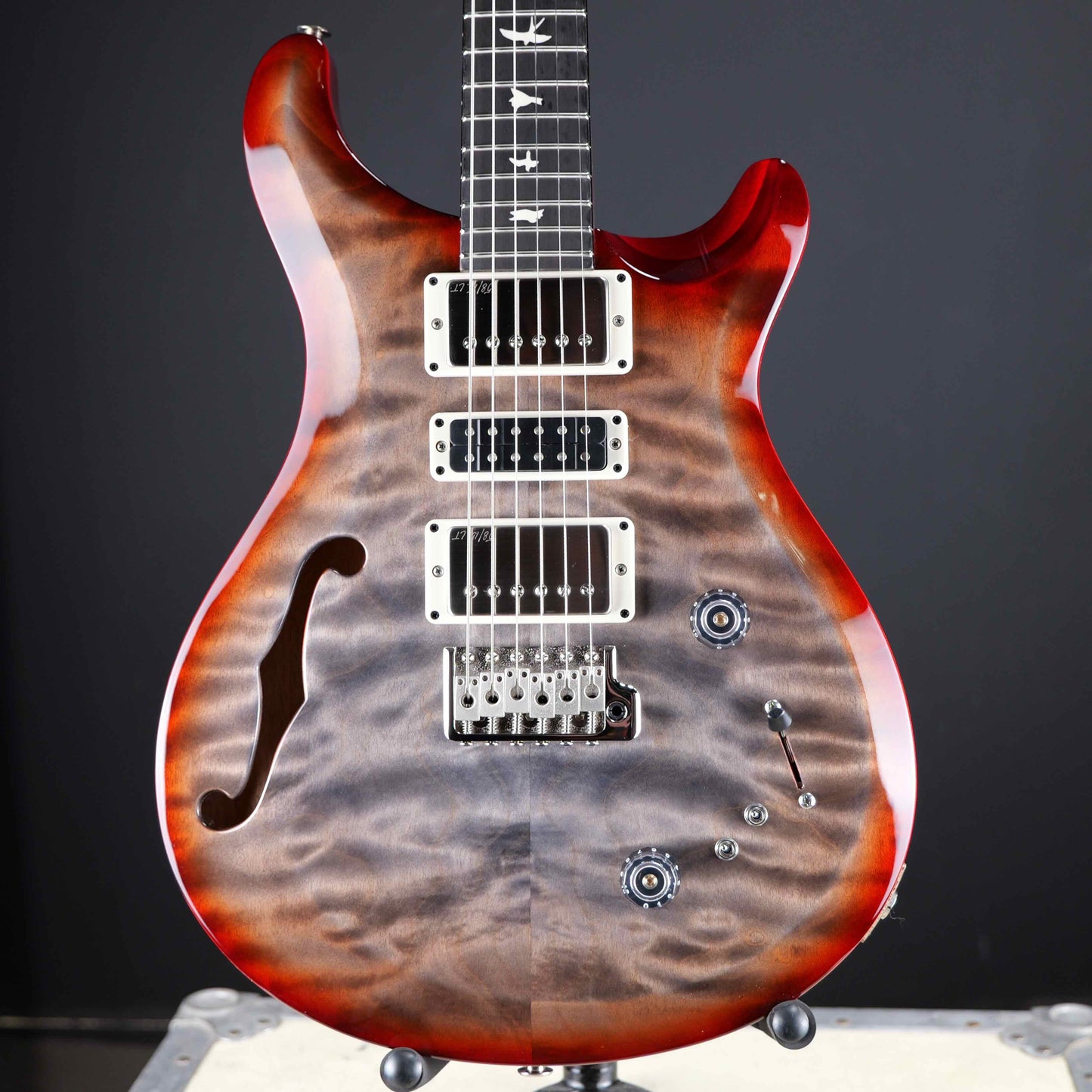 PRS S2 Special Semi-Hollow Limited Run Faded Gray Black Cherry Burst