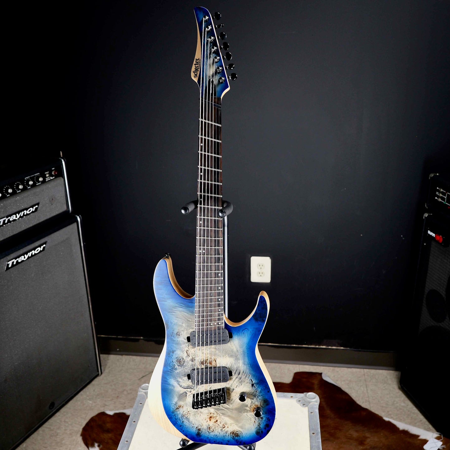 Schecter Reaper 7 Multiscale Satin Sky Burst