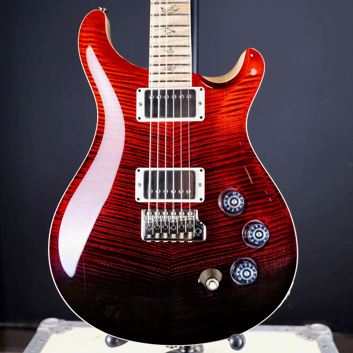 PRS Wood Library DGT Fire Red / Gray Black Fade