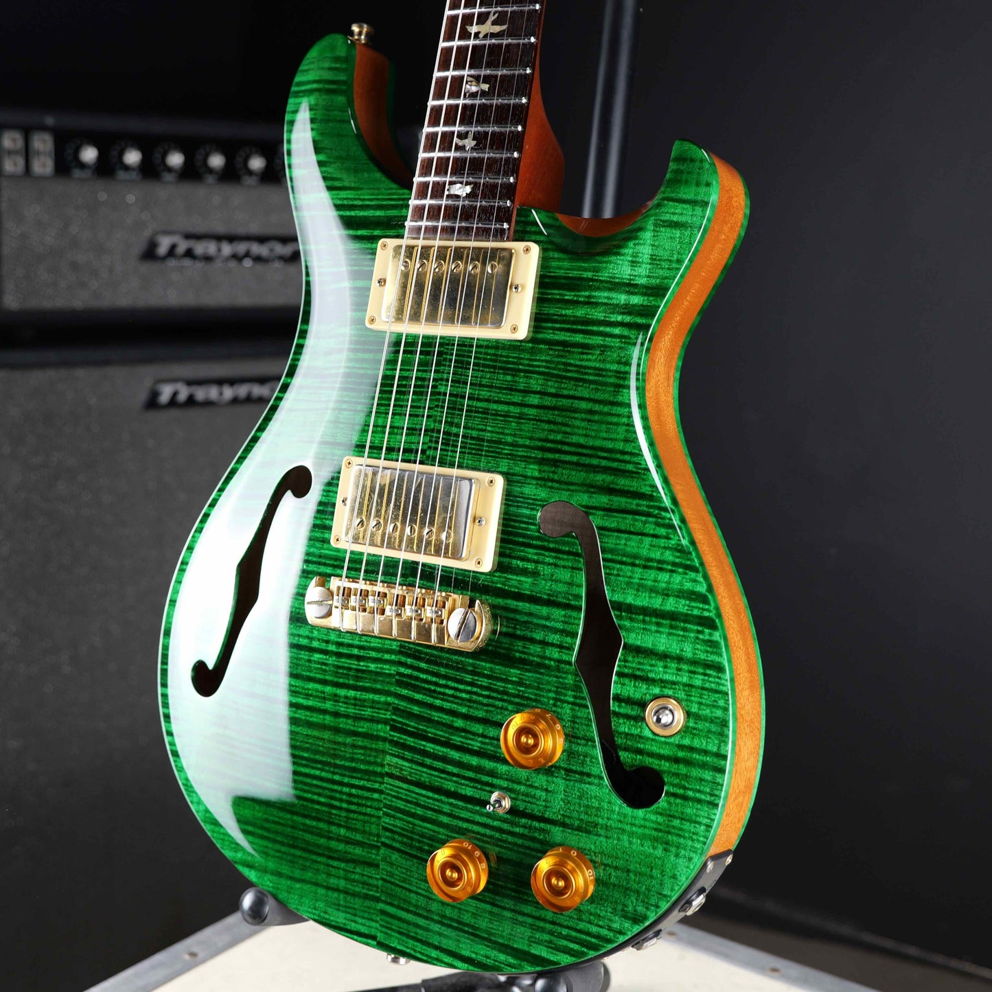 PRS Hollowbody II Piezo 10 Top Emerald w/ Stainless Steel Frets