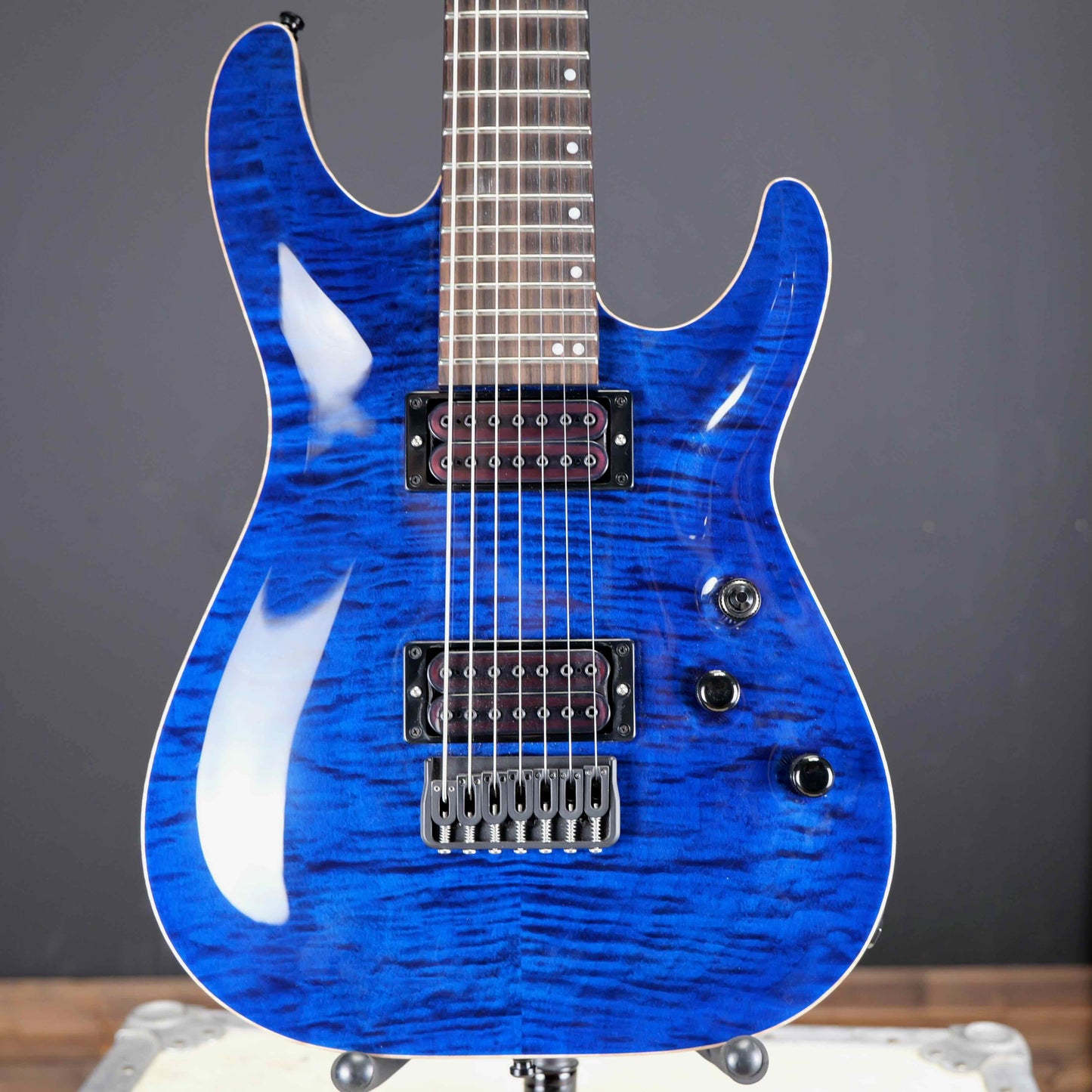 Schecter USA Sunset Classic-II 7 String Black Ocean w/ Apocalypse Pups