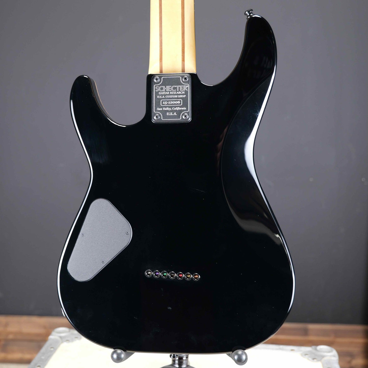 Schecter USA Sunset Classic-II 7 String Black Ocean w/ Apocalypse Pups