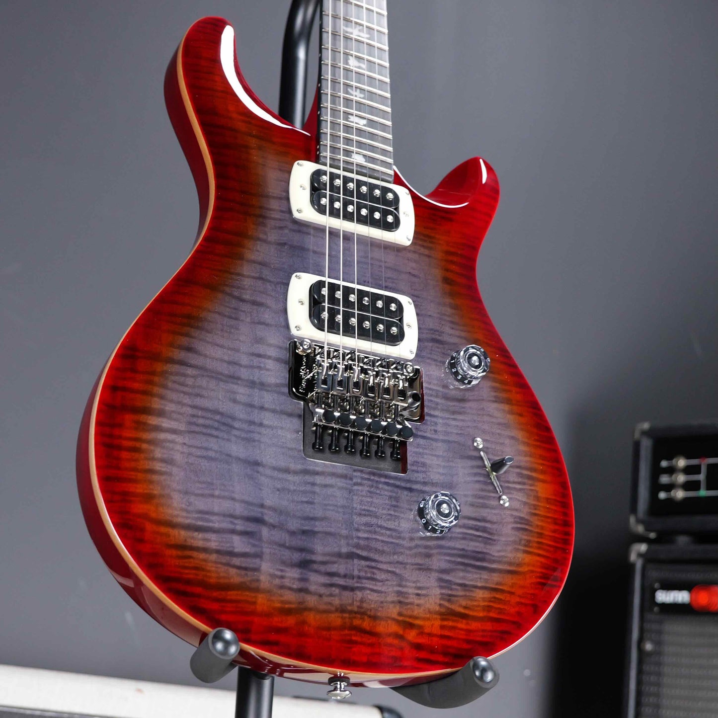 PRS SE Custom 24 "Floyd" Charcoal Cherry Burst