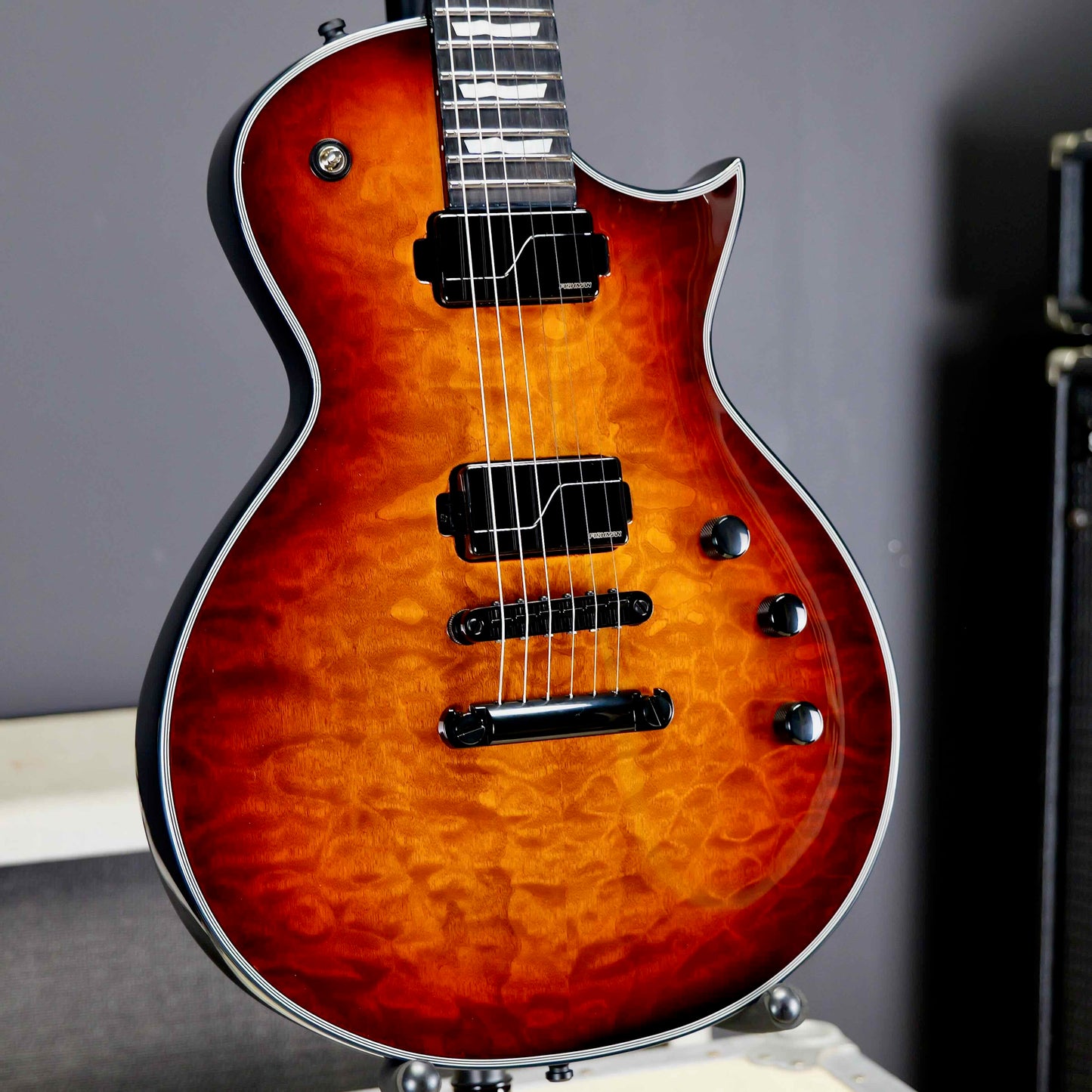 ESP E-II Eclipse Tiger Eye Sunburst