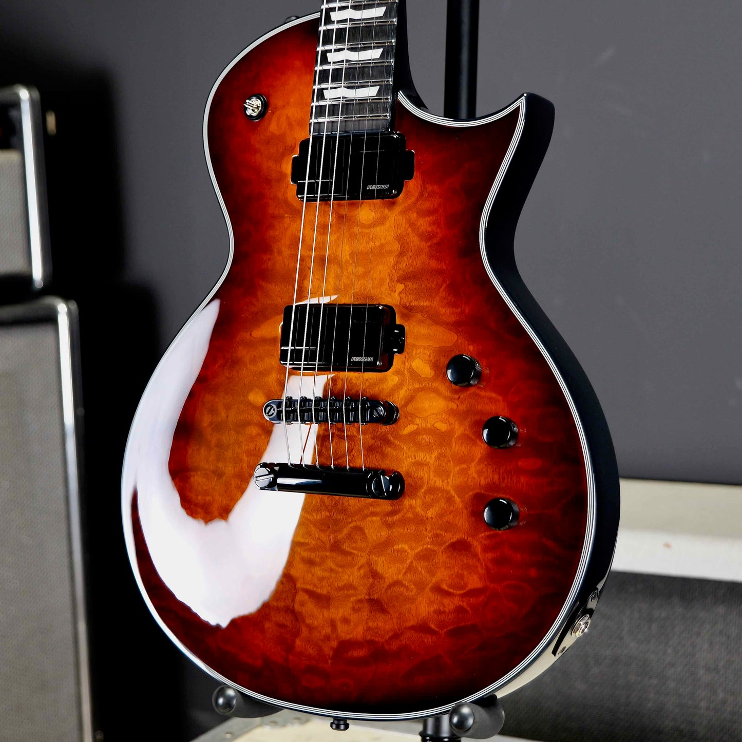 ESP E-II Eclipse Tiger Eye Sunburst