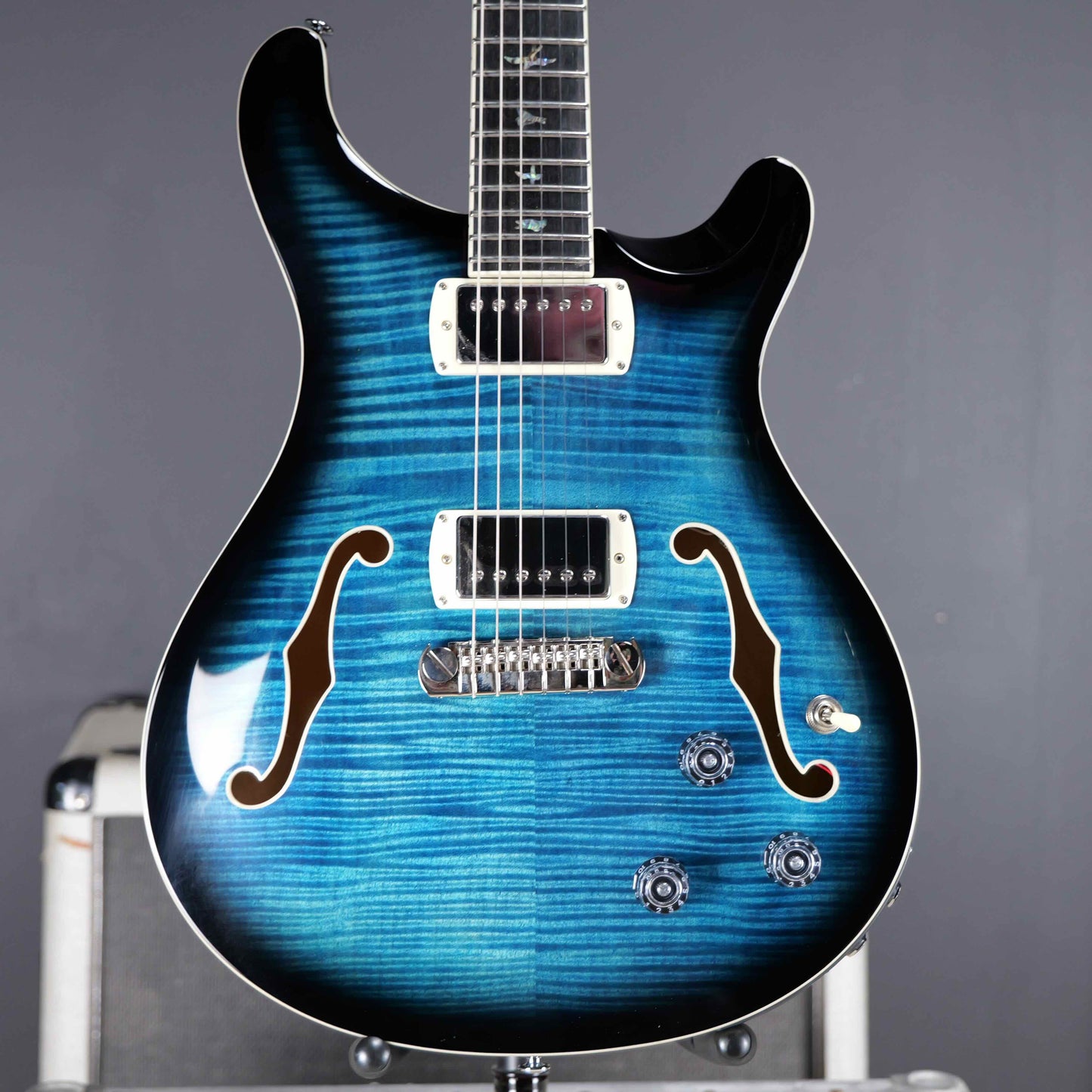 PRS SE Hollowbody II Piezo Peacock Blue Smokeburst
