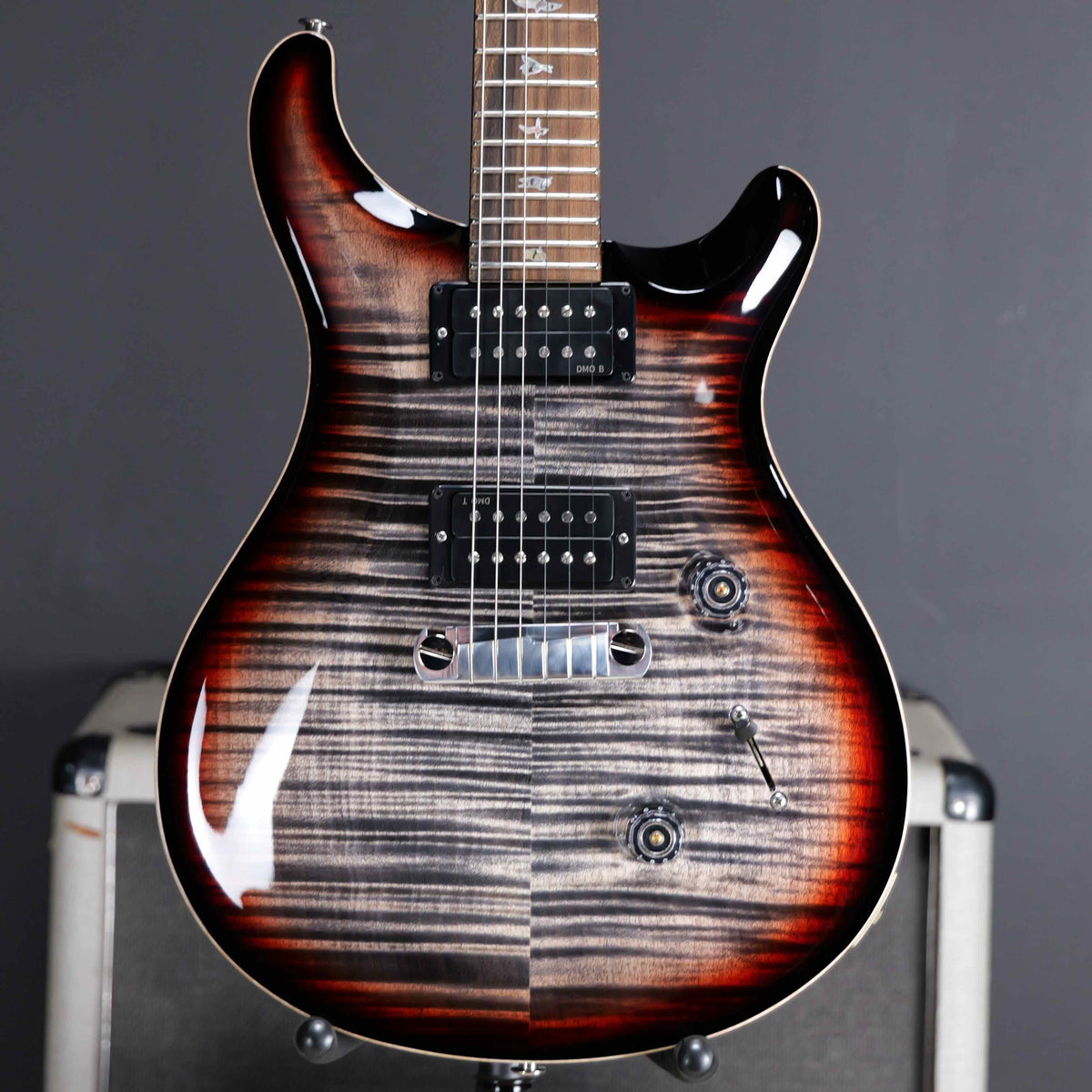 PRS Wood Library Custom 24 Stoptail Limited Edition Charcoal Tri-Color Sunburst