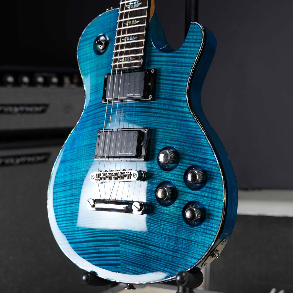 Charvel Desolation DS-1 ST Transparent Blue Smear