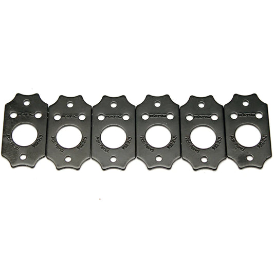 Graph Tech InvisoMatch Plates for Ratio Tuners, Gibson-Style Two Screw hole (set of 6) Black