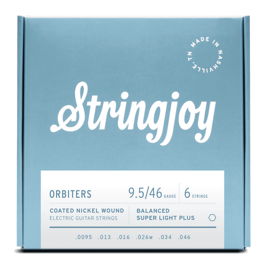 Stringjoy Orbiters Balanced Super Light Plus Gauge (9.5-46) Coated Nickel Wound Electric Guitar Strings