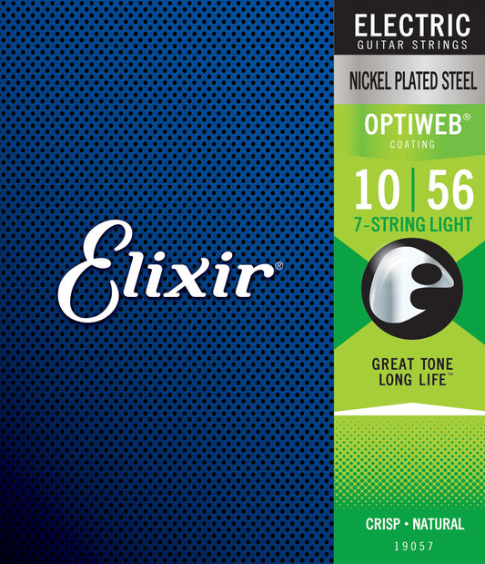 Elixir Electric Nickel Plated Steel w OPTIWEB Coating 10-56 Light
