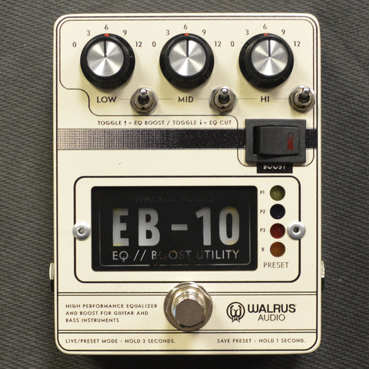 Walrus Audio EB-10 Preamp //EQ // Boost Cream