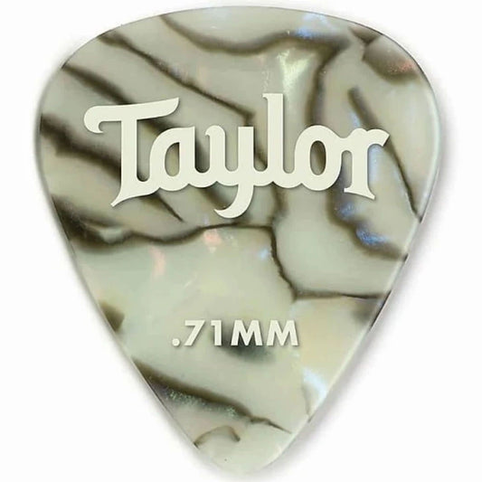 Taylor Celluloid 351 Guitar Picks, Abalone, 12-Pack .71mm