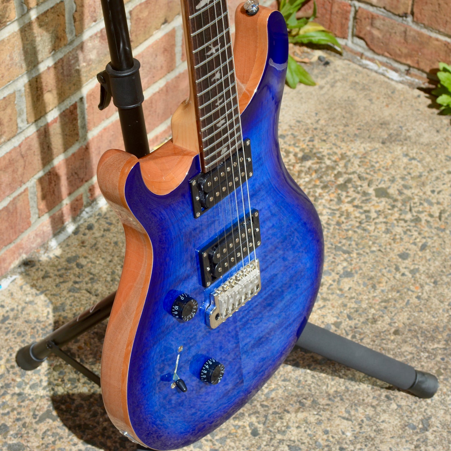 2022 PRS SE Custom 24 Lefty Faded Blue Burst