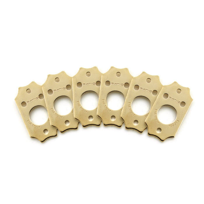 Graphtech InvisoMatch Plates for Ratio Tuners, Gibson-Style Two Screw hole (set of 6) Gold