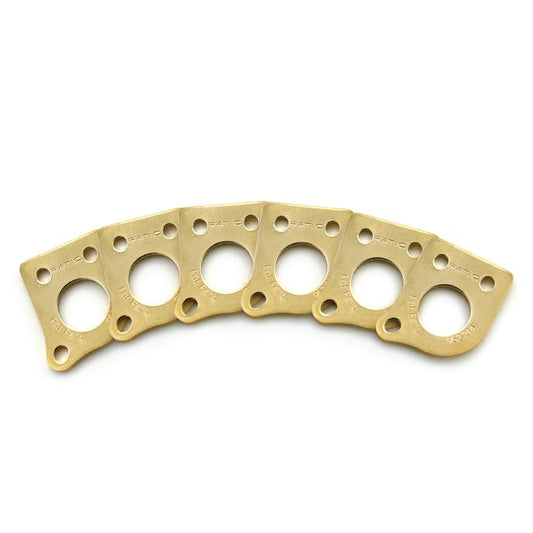 Graphtech InvisoMatch Plates for Ratio Tuners, 45 degree Screw Hole (set of 6) Gold
