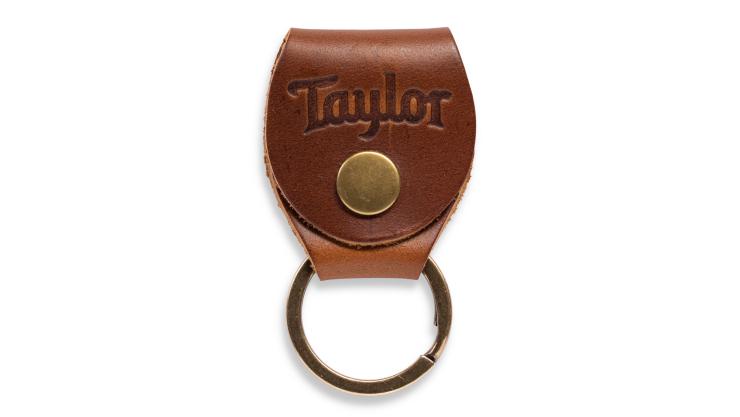 Taylor Key Ring W/Pick Holder, Brown Leather